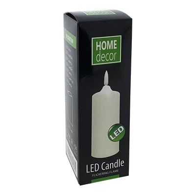 HOME DECOR LED SVIJEĆA BIJELA  14,5 CM