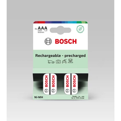 BOSCH RECHARGEABLE NIMH AAA 950 MAH BL4