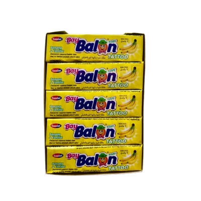 BAYBALON ŽVAKAĆA GUMA S OKUSOM BANANA SA TETOVAŽOM