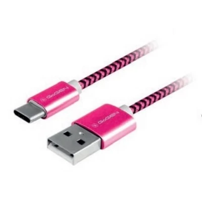 GOGEN TYPE-C KABEL 1M,TEKSTILNI, BORDO