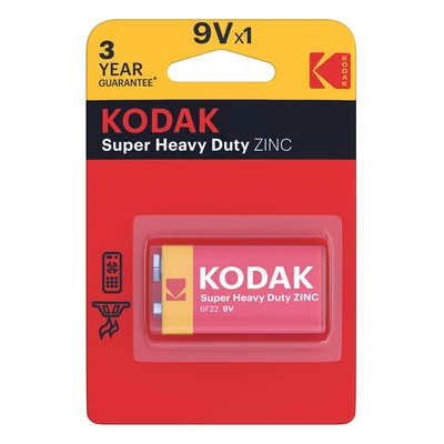 KODAK HEAVY DUTY FÉLTARTÓS 9V ELEM 1DB