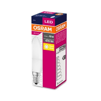 OSRAM LED GYERTYA MATT 40 5,5W/827 E14