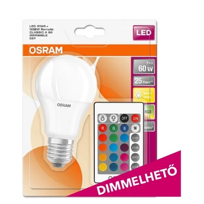 OSRAM STAR+LED KÖRTE TÁVIR. DIM E27/9W
