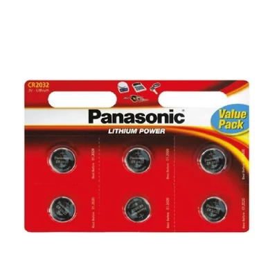 PANASONIC LÍTHIUM CR2032 6KOM