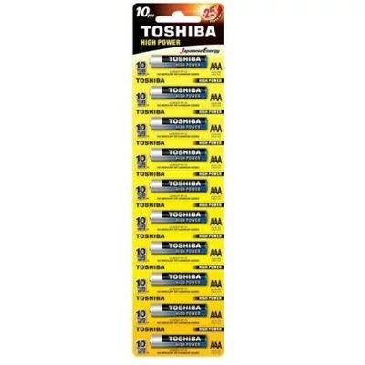 TOSHIBA HIGH POWER ALKALINE MICRO 10PCS/LV