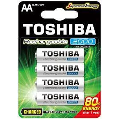 TOSHIBA PUNJIVA BATERIJA 4KOM AA 2000 mAh