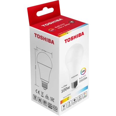 TOSHIBA LED FÉNYFORR. A70 E27 15W 3000K