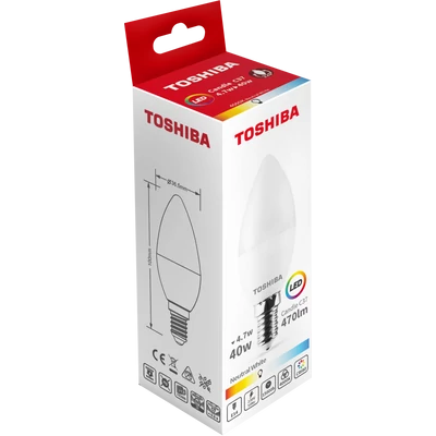 TOSHIBA LED FÉNYFORR. C37 E14 4.7W 4000K