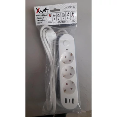XWATT HOSSZAB.ELOSZ.KAPCS.3ALJ3M 1USB 1C