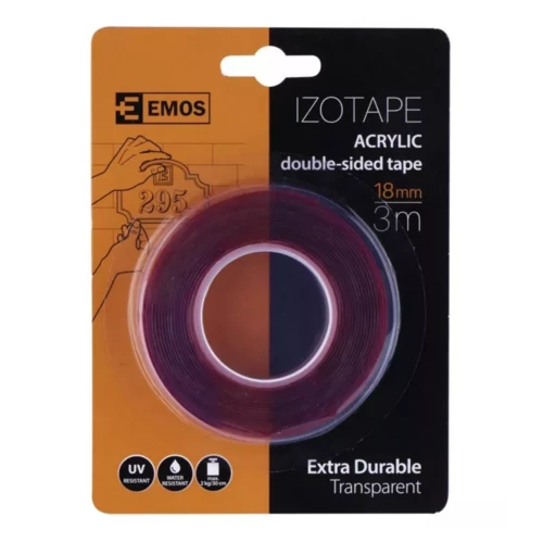 EMOS AKRIL KÉTOLDALÚ RAG.SZALAG  12MM/3M