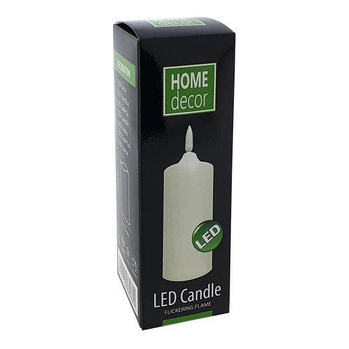 HOME DECOR FEHÉR LED GYERTYA 14,5 CM