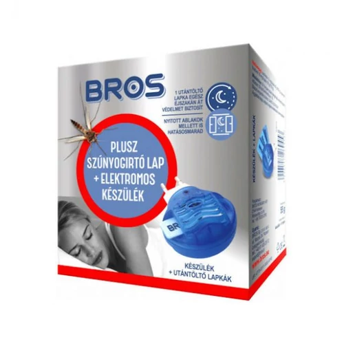BROS SZÚNYOGIRTÓ EL. KÉSZÜLÉK + 10DB LAP
