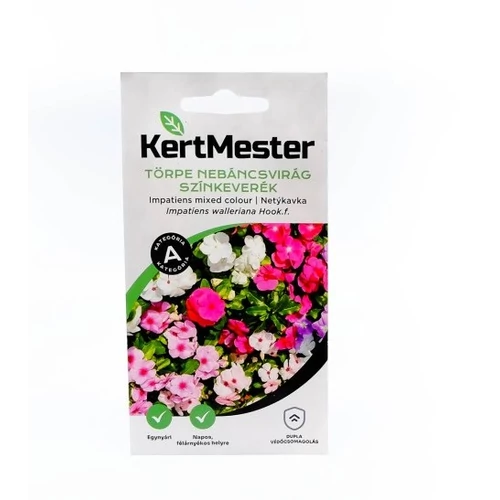 KERTMESTER A TÖRPE NEBÁNCSVIRÁG SZÍNKEV.