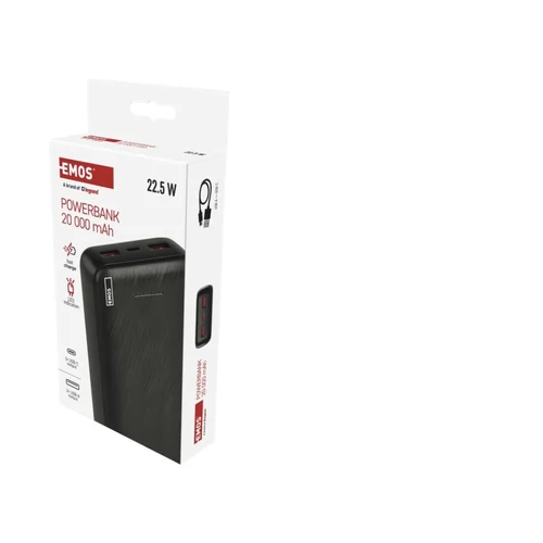 EMOS POWERBANK ALPHA Q3 20 000MAH 22,5 W