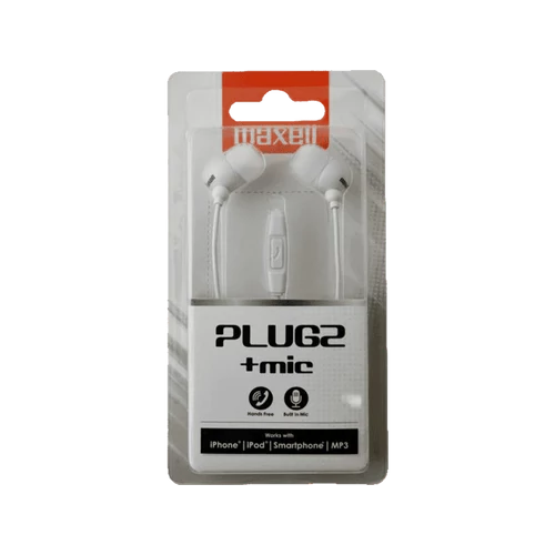 MAXELL HEADSET 3,5MM SZILIKONOS FEHÉR