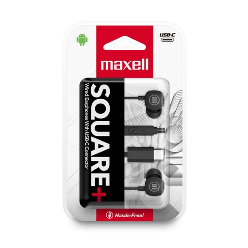 MAXELL USB-C EARPHONES SQUARE BLACK