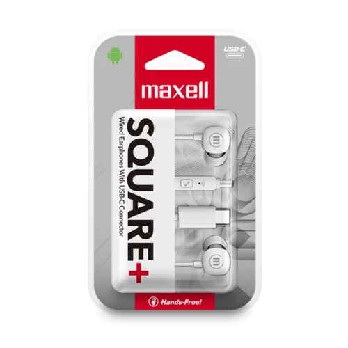 MAXELL USB-C EARPHONES SQUARE WHITE