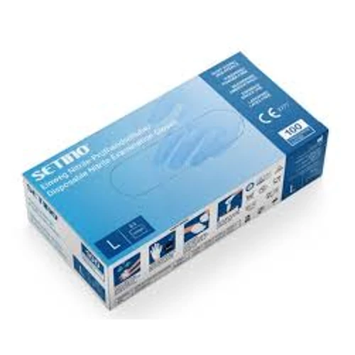 KÉK KESZTYŰ NITRIL PÚDERMENTES  L