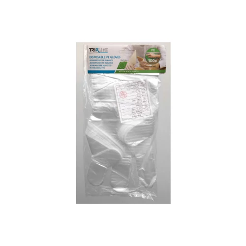 TRIXLINE PE FÓLIAKESZTYŰ 'L' MÉRET