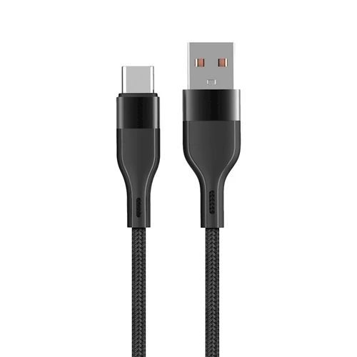 MAXLIFE USB-C KÁBEL FEKETE SZŐTT 1M