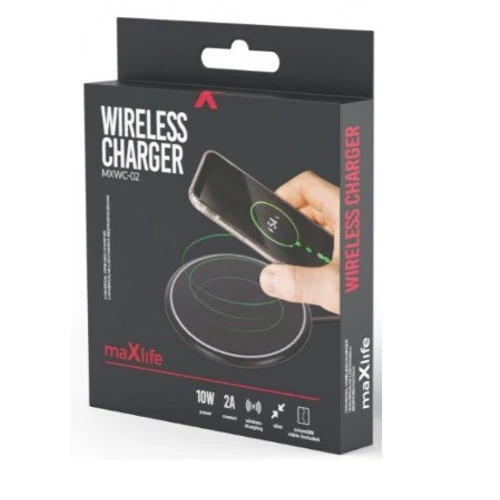 MAXLIFE VEZETÉK NÉLKÜLI TÖLTŐ 10W FEKETE