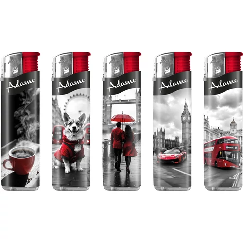 ADAMO ÖNGYÚJTÓ ELEKTROMOS SLIM VÖRÖS DES