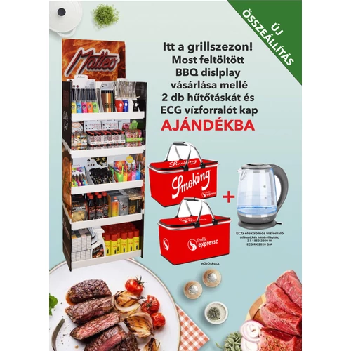 ADAMO ELŐRE FELTÖLTÖTT BBQ DISPLAY