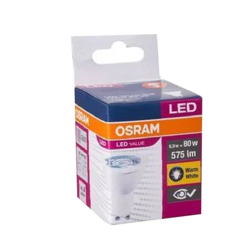 OSRAM LED VALUE GU10/7W MŰANYAG 4000K 