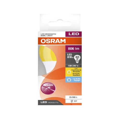 OSRAM LED KÖRTE MATT 40 8W/827 E27 MOSQ