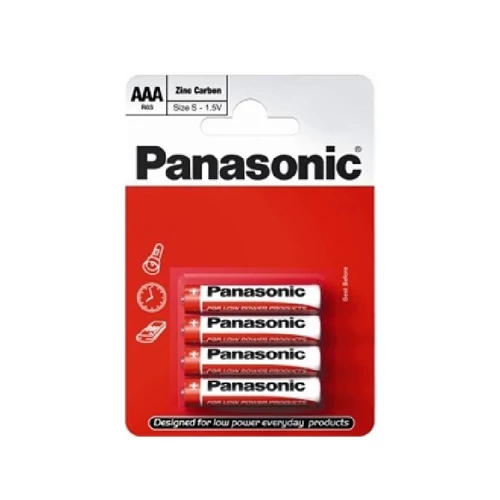 PANASONIC RED ZINC FÉLTARTÓS R03 4DB