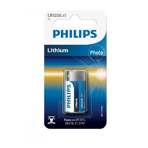 PHILIPS ALKALINE CR123, 3V 1DB