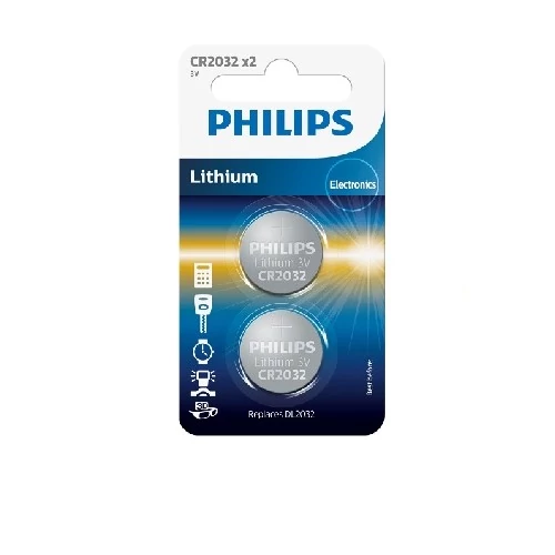 PHILIPS LITHIUM CR2032 3V 2DB