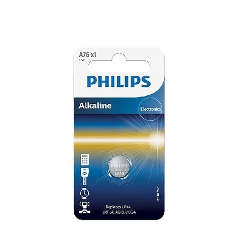 PHILIPS ALKALINE LR44, 1.5V 1DB