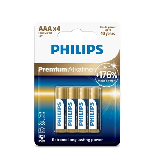 PHILIPS PREMIUM ALKALINE AAA 4DB