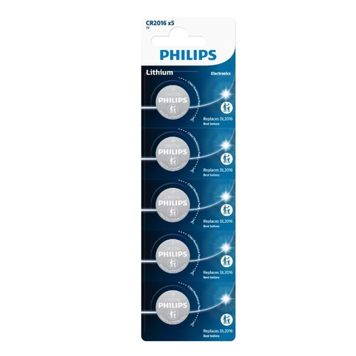 PHILIPS LITHIUM CR2016 3V 5DB