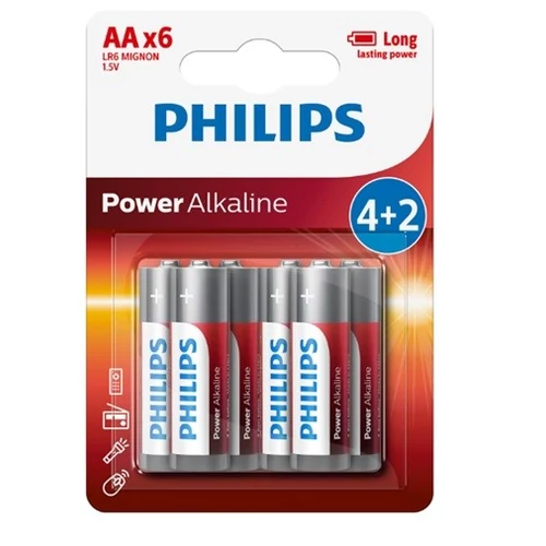 PHILIPS POWER ALKALINE AA 4+2 KOM