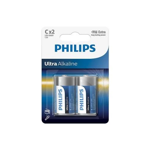 PHILIPS ULTRA ALKALINE C 2 KOM