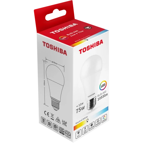 TOSHIBA LED FÉNYFORR. A60 E27 11W 4000K