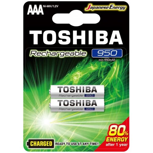 TOSHIBA TÖLTHETŐ AKKU 2DB AAA 950 mAh