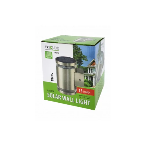 TRIXLINE SOLAR FALI LÁMPA EZÜST MATT