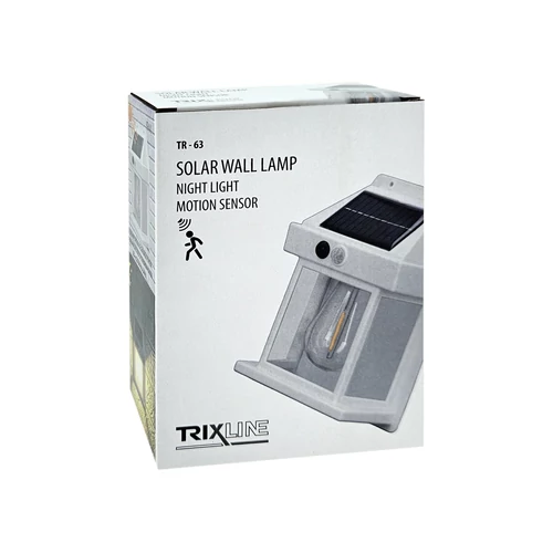 TRIXLINE SOLAR LED LÁMPA MOZGÁSÉRZ. FEH