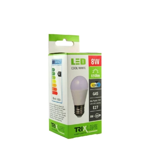 TRIXLINE LED IZZÓ GÖMB E27 8W 4200K