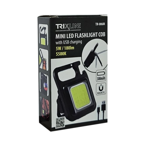 TRIXLINE MINI LED LÁMPA 5W COB TÖLT USBC