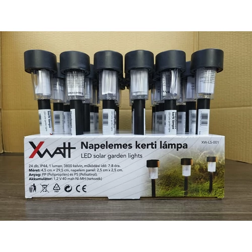 XWATT SOLAR LAMPA FEKETE