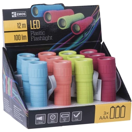 EMOS COB LED ZSEBLÁMPA 1W 12DB/KÍNÁLÓ