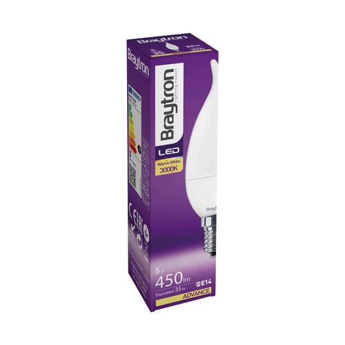 BRAYTRON LED GYERTYA LED IZZÓ E14 5W 30