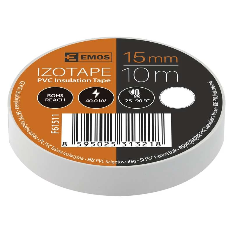 EMOS SZALAG PVC 15/10 FEHÉR