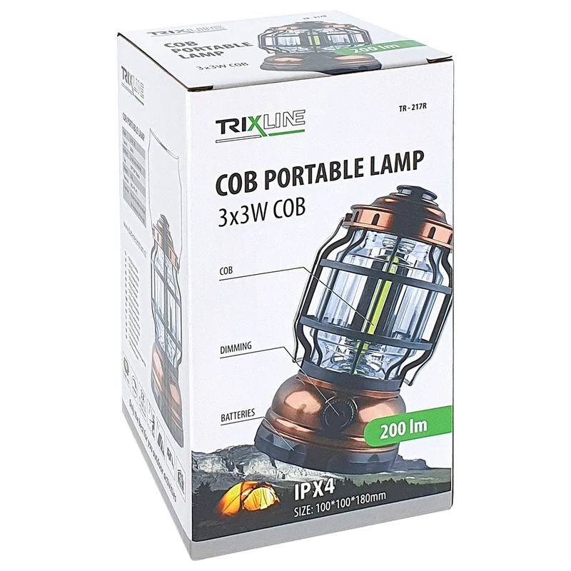TRIXLINE COB LED KEMPINGLÁMPA ARANY