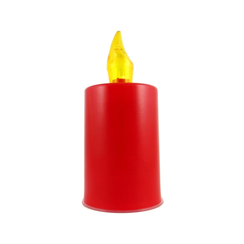 BC LED MÉCSES PIROS, SÁRGA LÁNG,ELEMMEL 