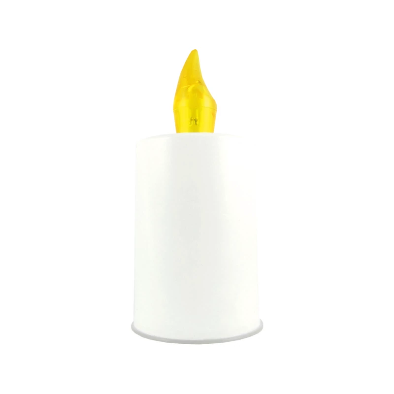 BC LED MÉCSES FEHÉR, SÁRGA LÁNG,ELEMMEL 